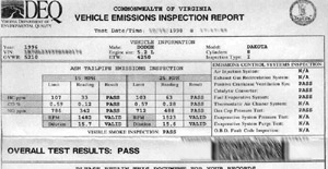 Emissions Test 1, Before
